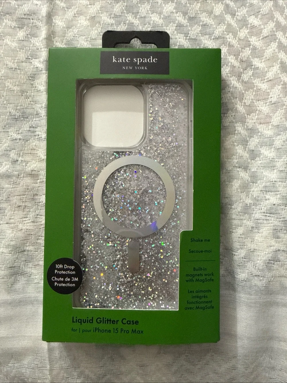 kate spade Silver Liquid Glitter MagSafe iPhone Case